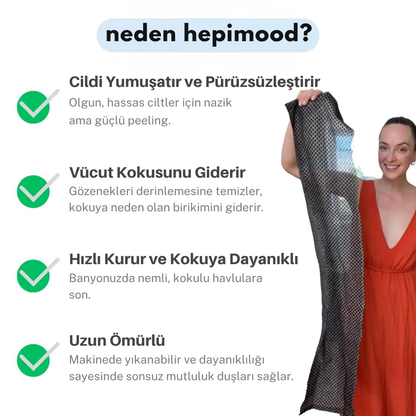 Peeling Antibakteriyel Duş Havlusu