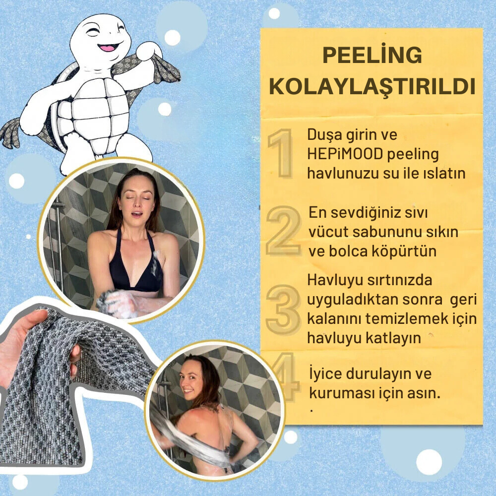 Peeling Antibakteriyel Duş Havlusu